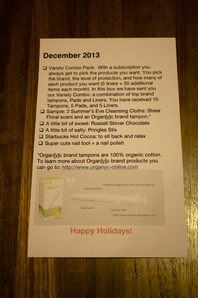 Monthly Info Card