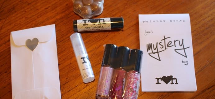 June 2014 Rainbow Honey Nail Polish Mystery Bag Review