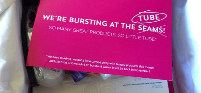 September 2014 New Beauty Test Tube Review + $10 Coupon + Giveaway