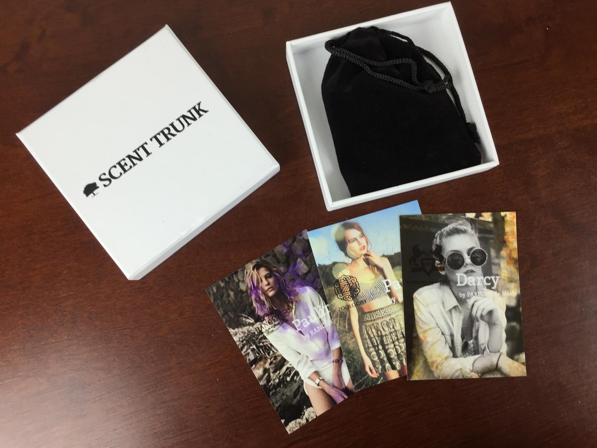 May 2015 Women’s Scent Trunk Perfume Subscription Box Review & Coupon