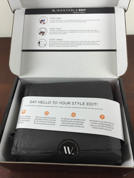 wantable style edit august 2015 unboxing