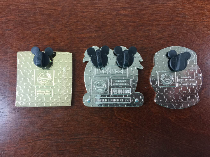disney park pack august 2015 pin backs
