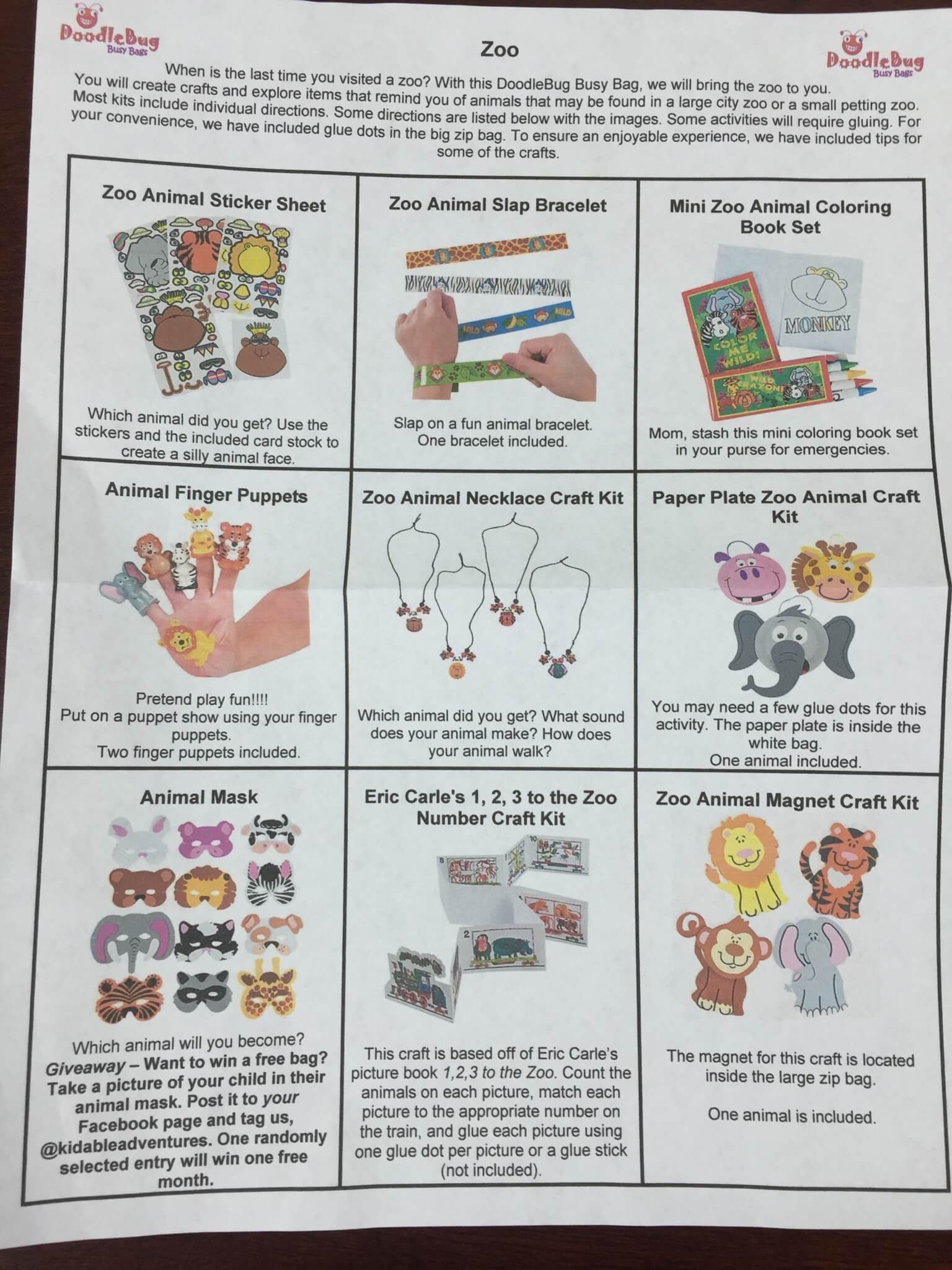 doodle bug busy bag august 2015 instructions
