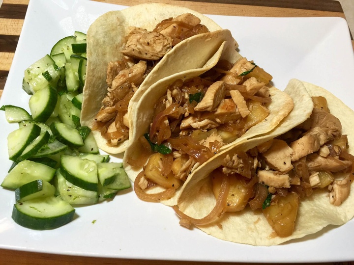 Hawaiian-Style Chicken Fajitas with Caramelized Pineapple Salsa
