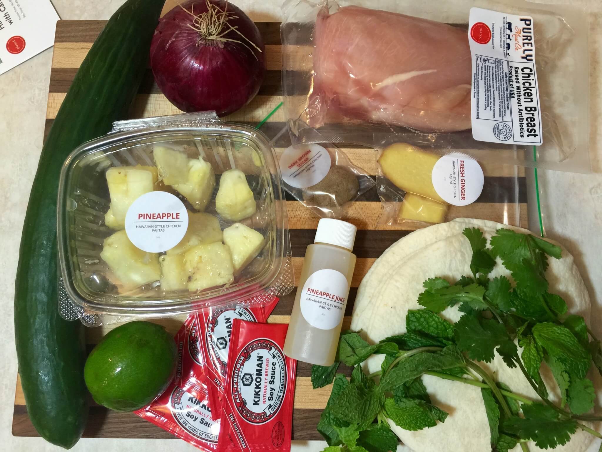 Hawaiian-Style Chicken Fajitas with Caramelized Pineapple Salsa ingredients