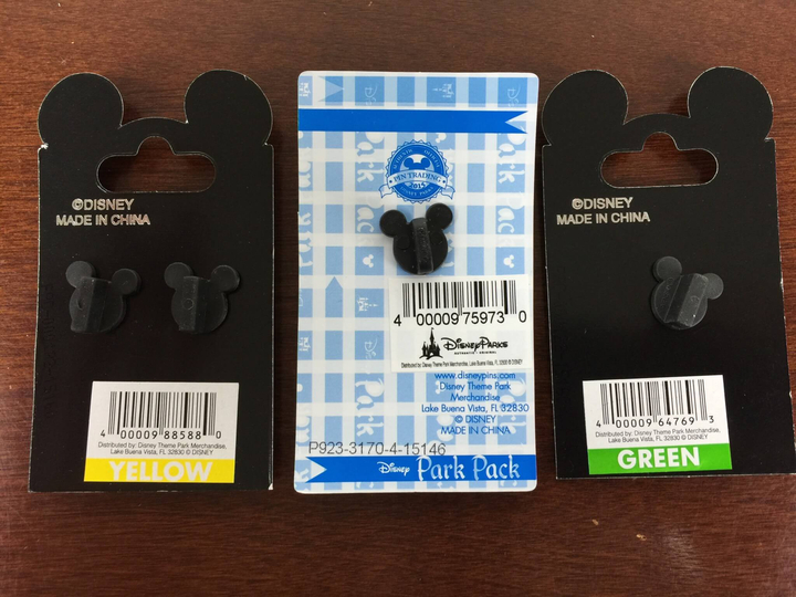 Disney Park Pack November 2015 backs on cards
