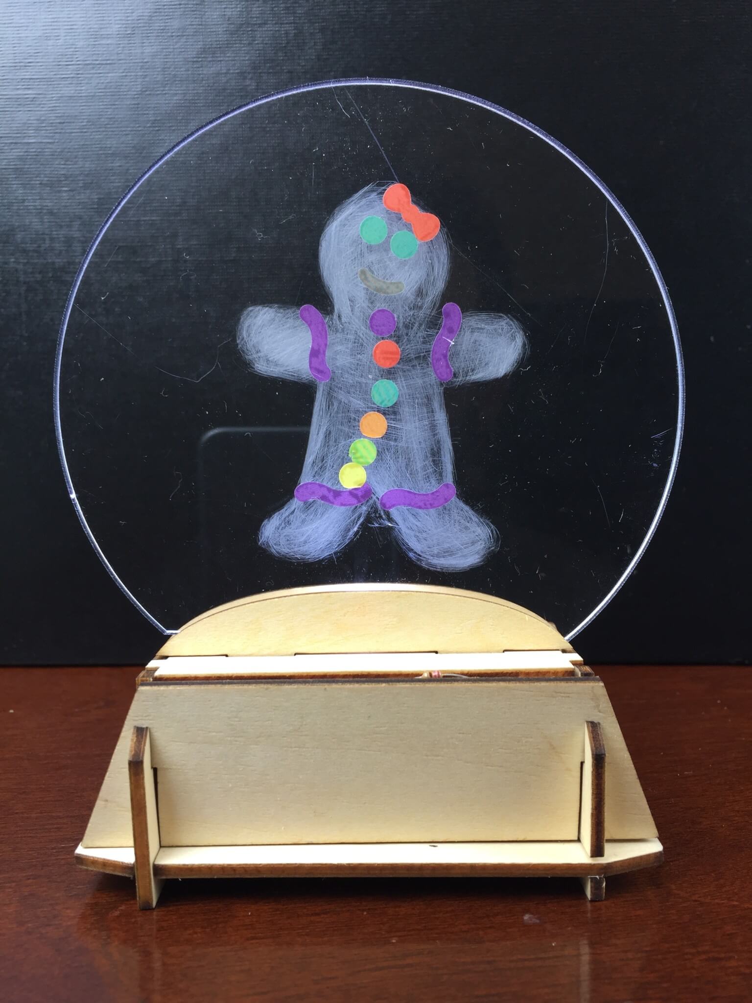 Tinker Crate LED Holiday Luminary gingerbread girl luminary