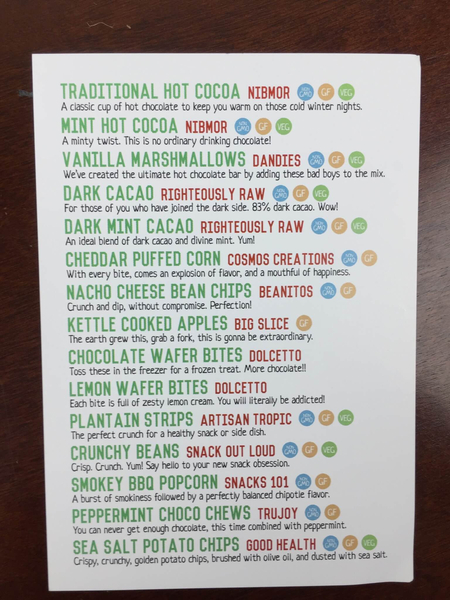 snacksack december 2015 information