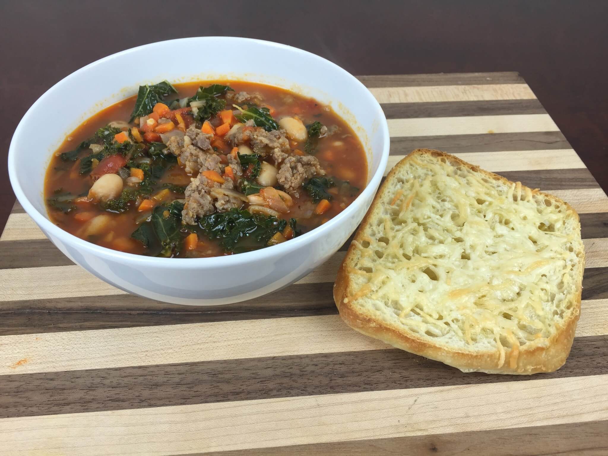 hello fresh december 2015 Tuscan Ribollita with Kale, Italian Sausage, and Parmesan Croutons