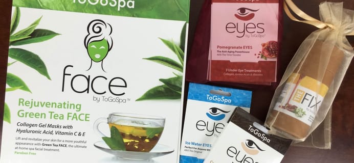 ToGoSpa Society December 2015 Mini Subscription Box Review
