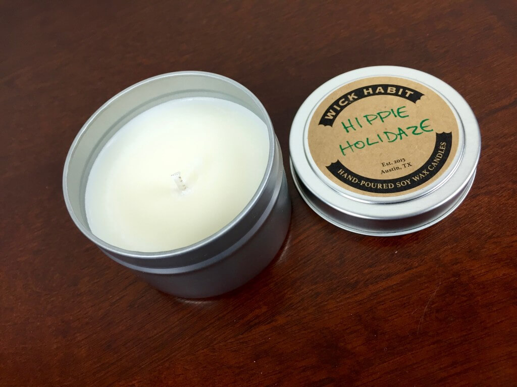 Austin Bat Box December 2015 candle