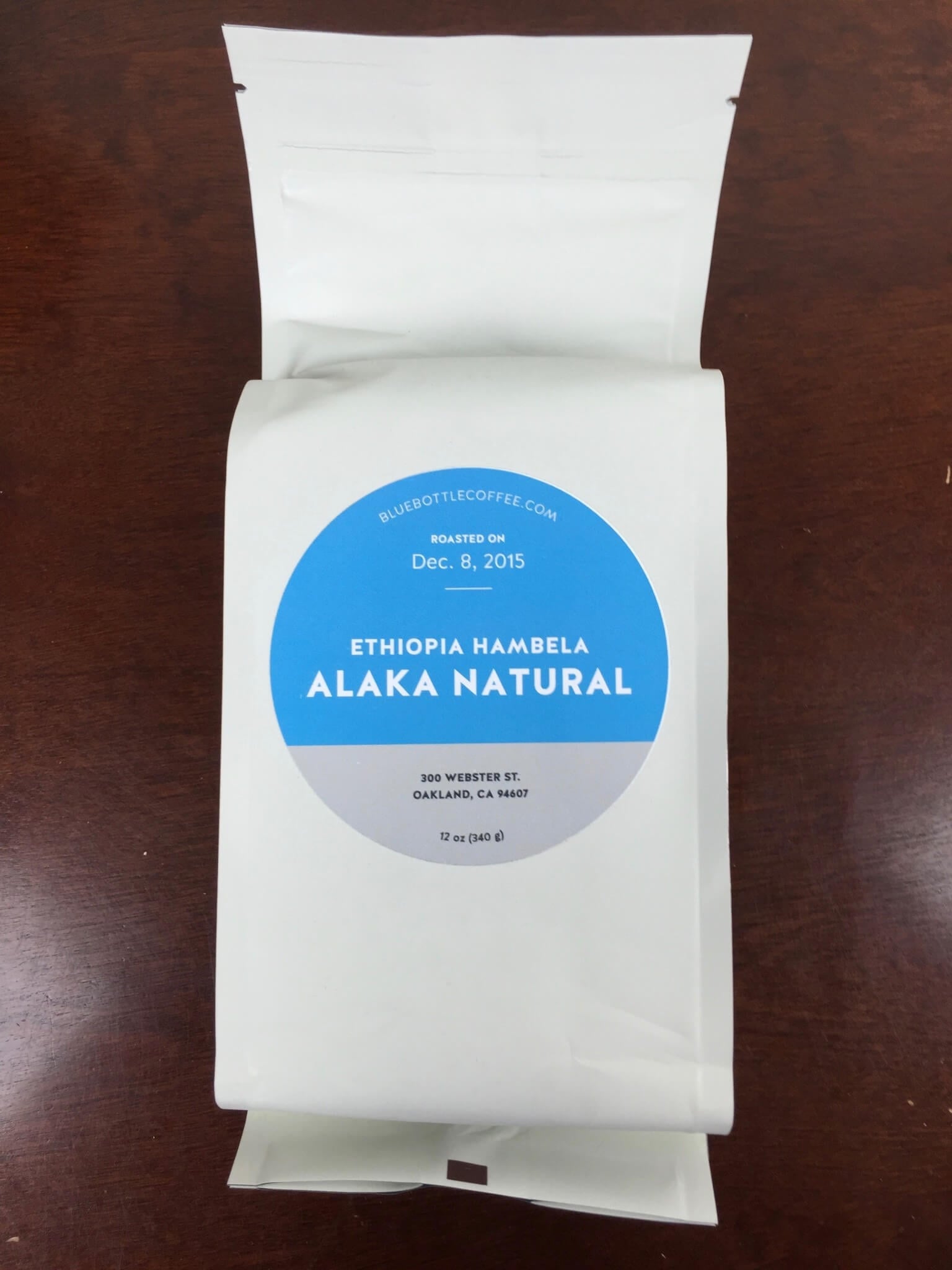 December 2015 Blue Bottle Coffee bag