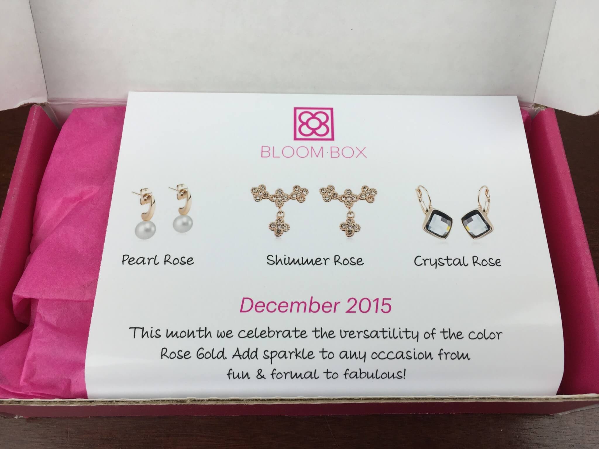 Bloom Box December 2015 unboxing