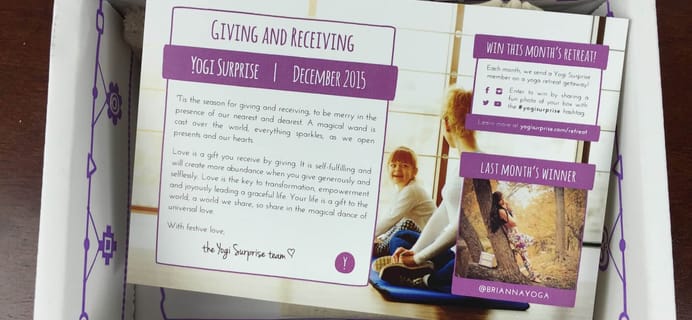 Yogi Surprise Jewelry Box December 2015 Subscription Review & Coupon