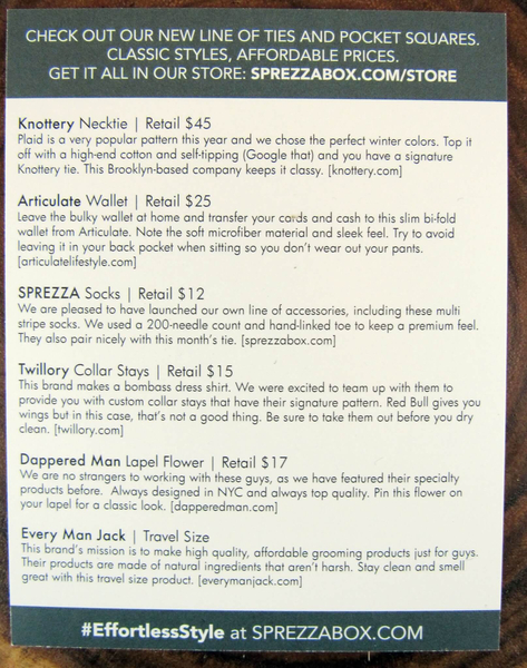 Information card