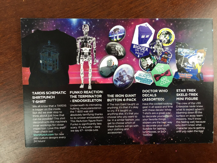 sci-fi block january 2016 information card