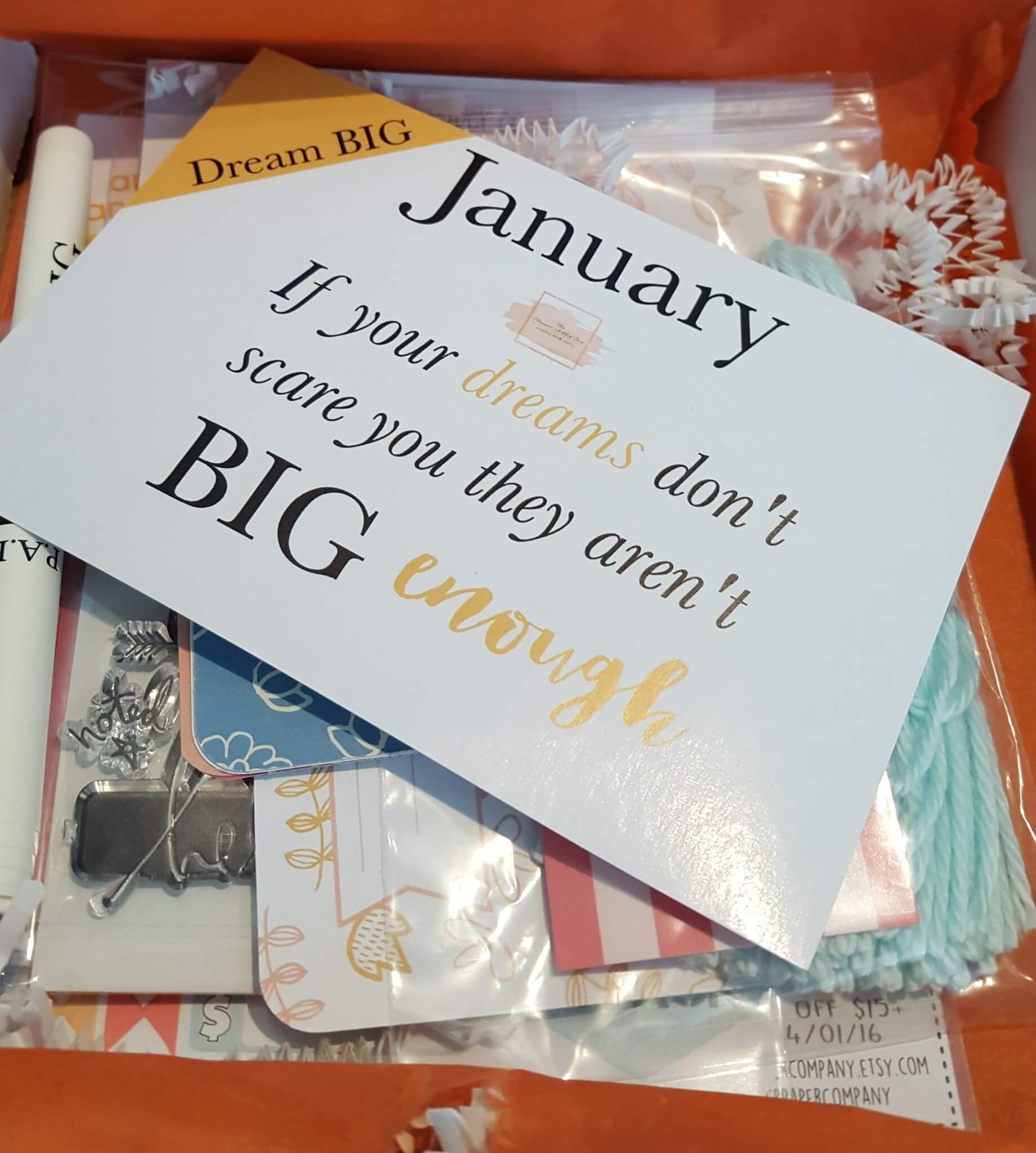 The Planner Addict Box January 2016 Subscription Box Review