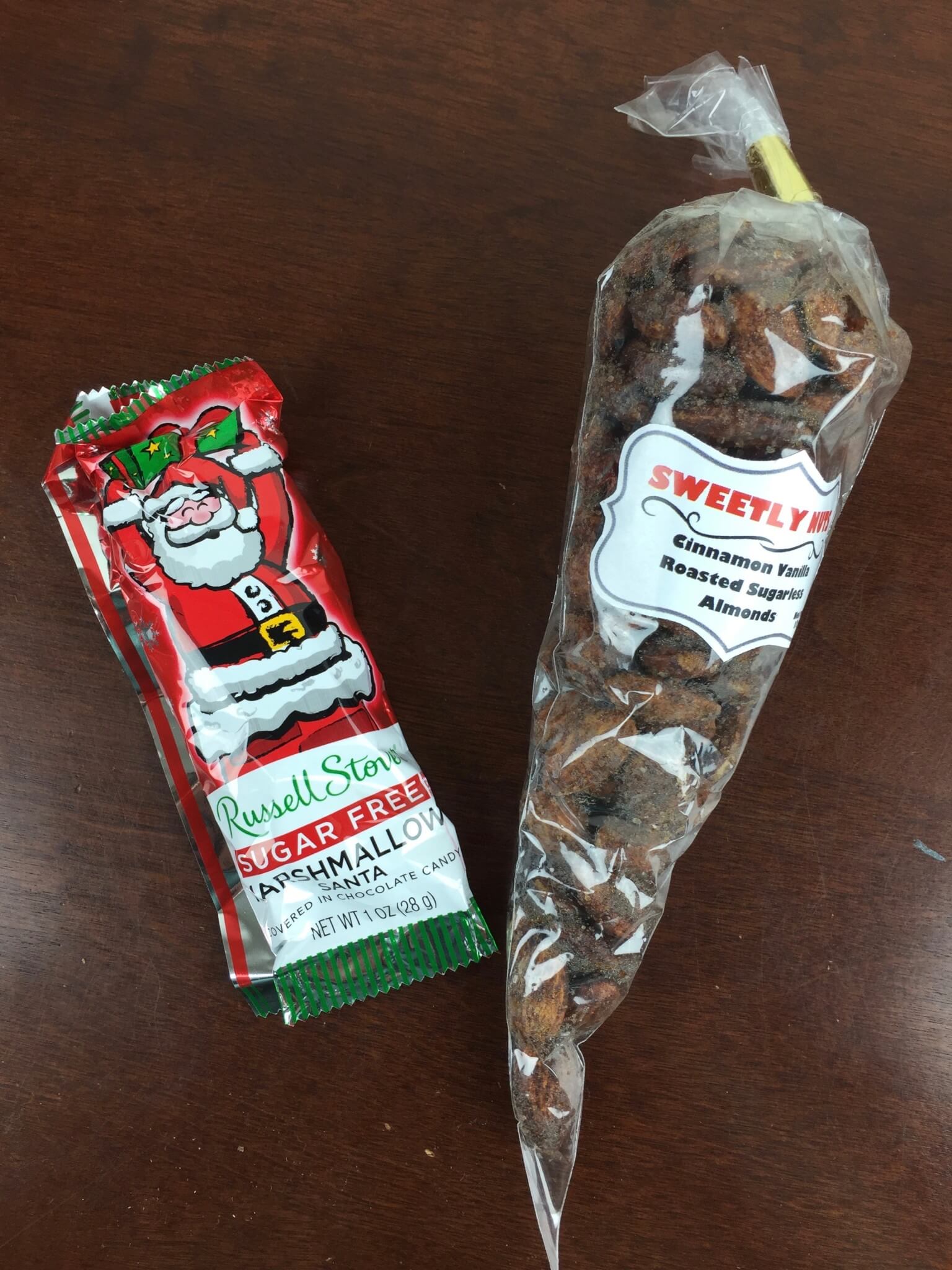 sugarless sensations december 2015 santa stevia almonds