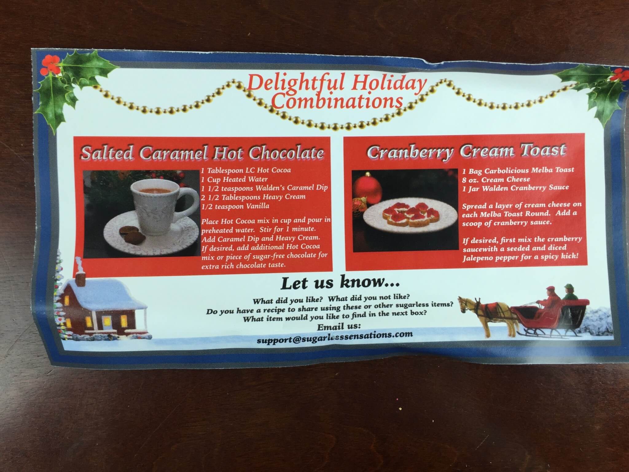 sugarless sensations december 2015 recipes