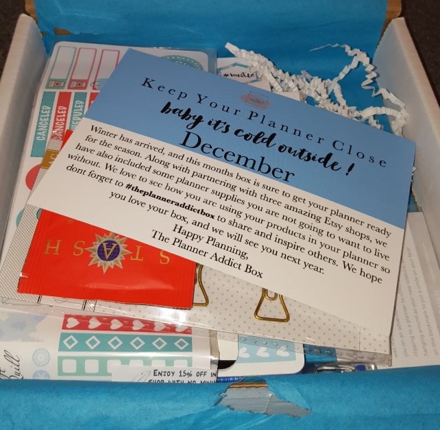 The Planner Addict Box December 2015 Subscription Box Review