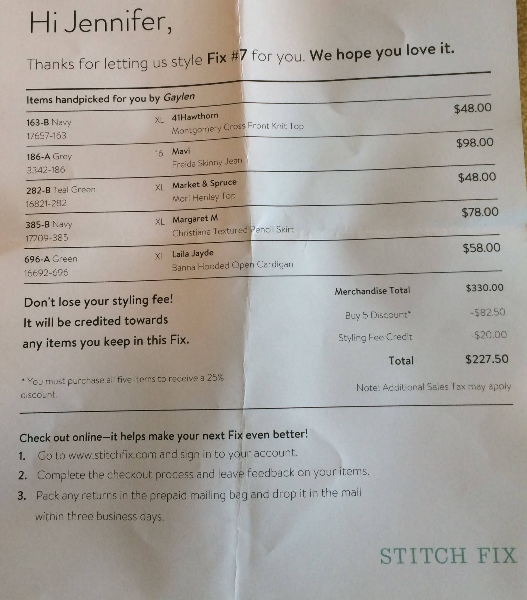Price Sheet
