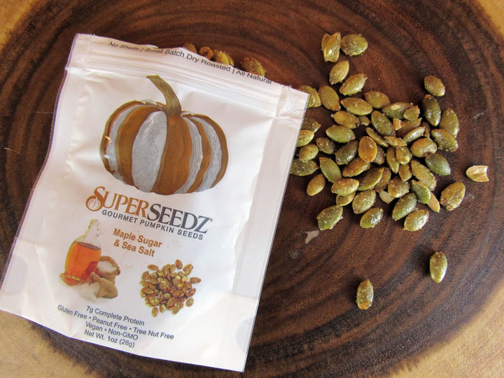 Maple Sugar and Sea Salt and Sea Salt Pumpkin Seeds by Super Seedz