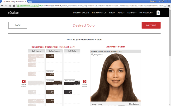esalon hair dye image