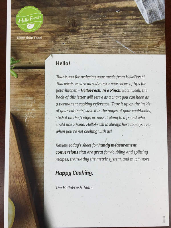 Hello Fresh Box March 2016 (1)