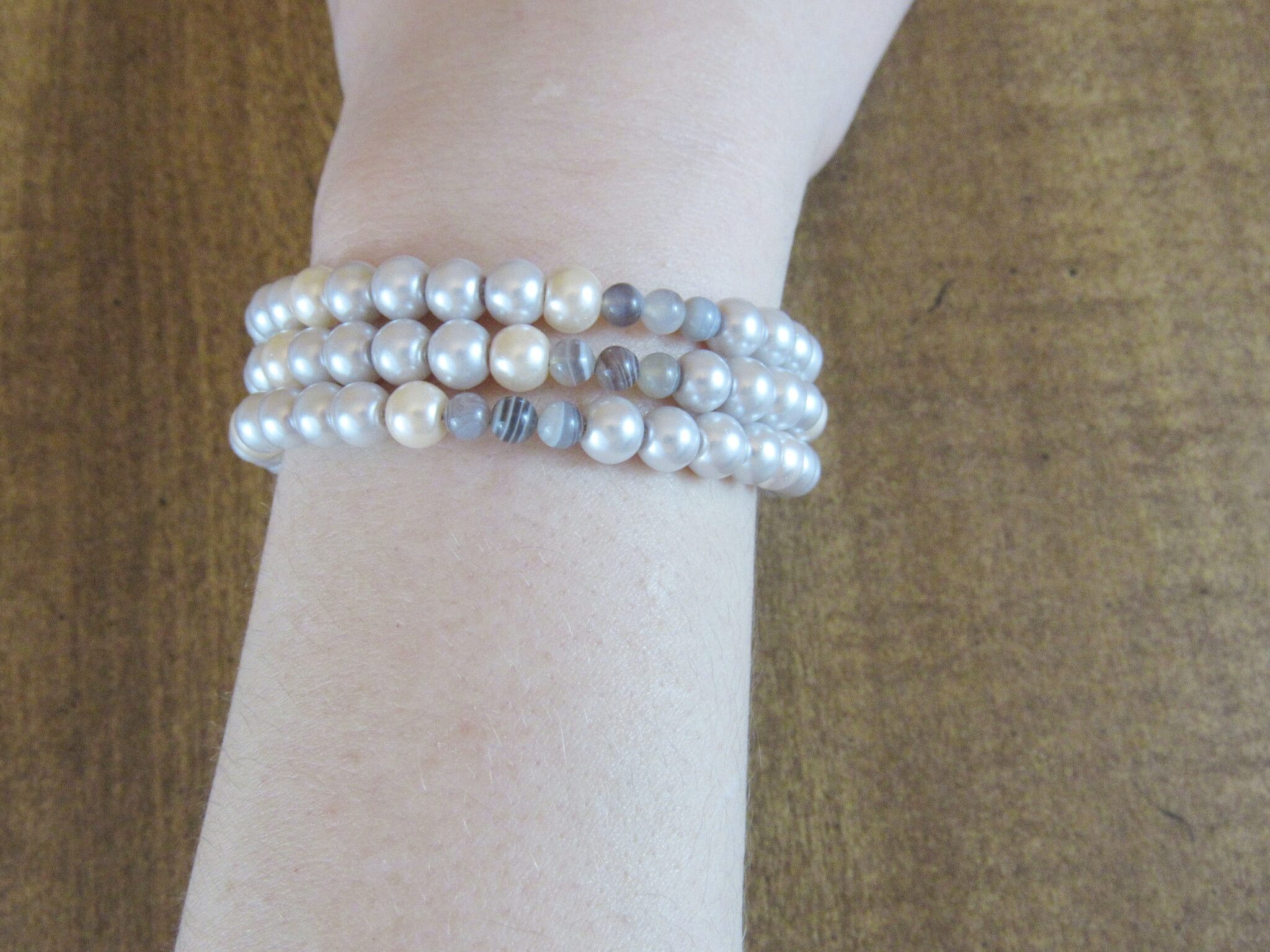 My sister is modeling the bracelet.