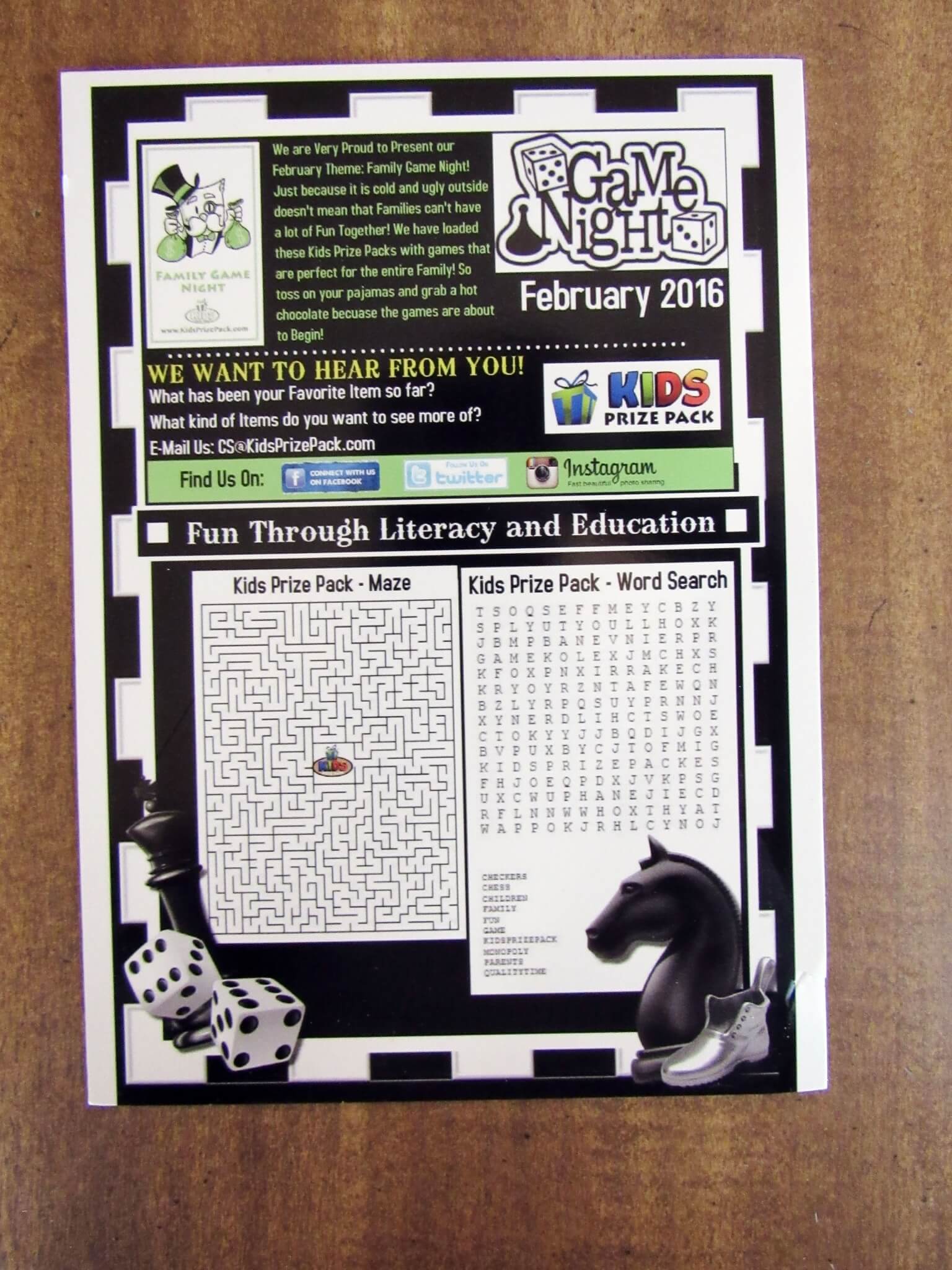 Information Card Front