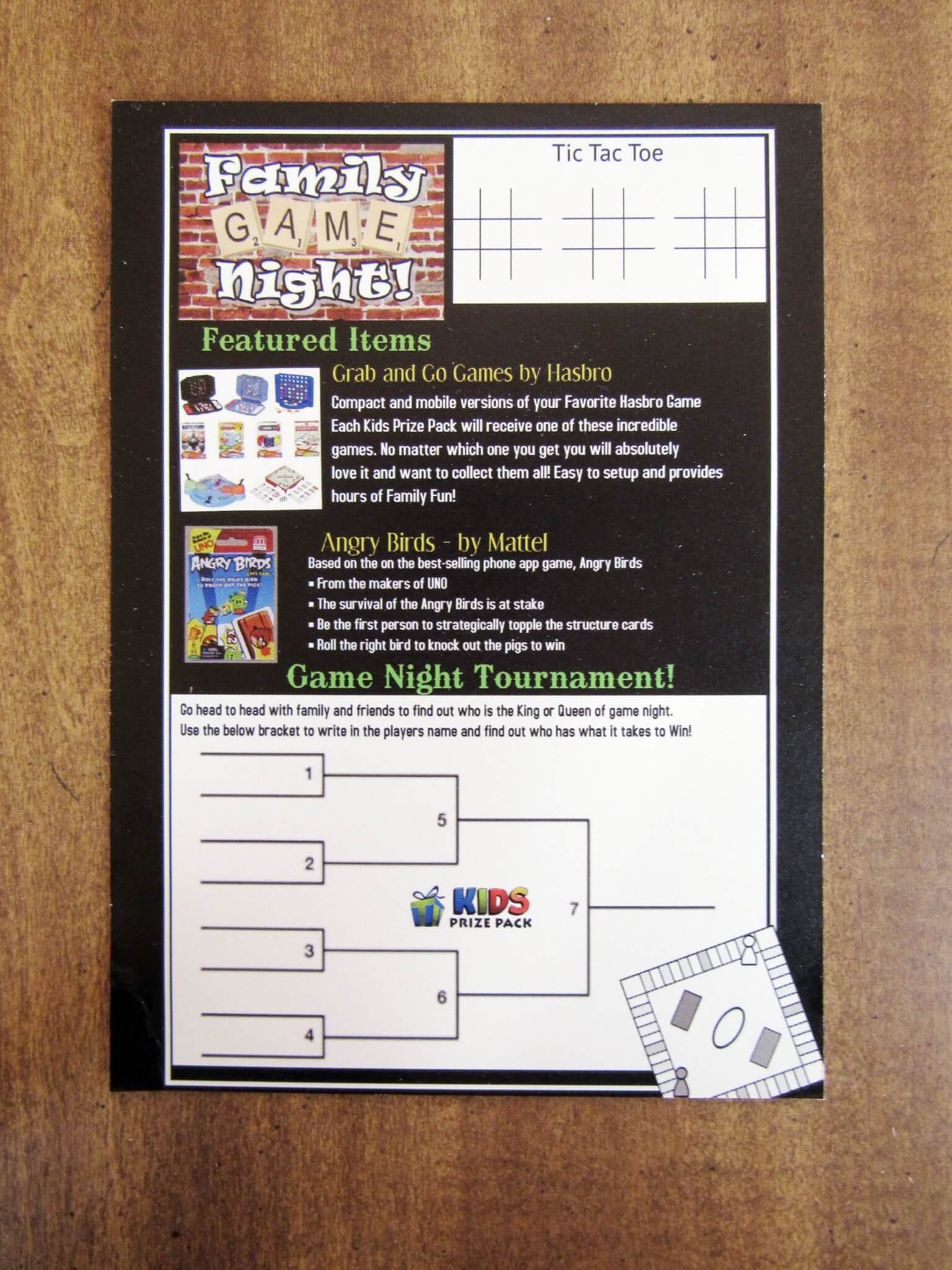 Information Card - Back