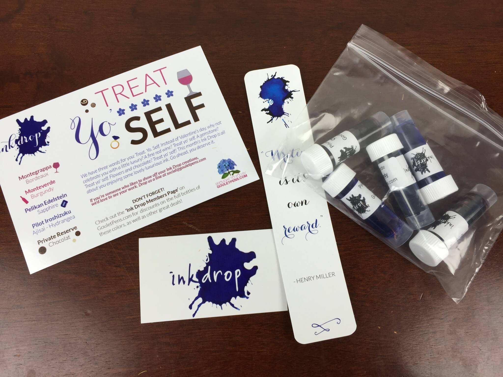 Goulet Pens Ink Drop February 2016 Subscription Review