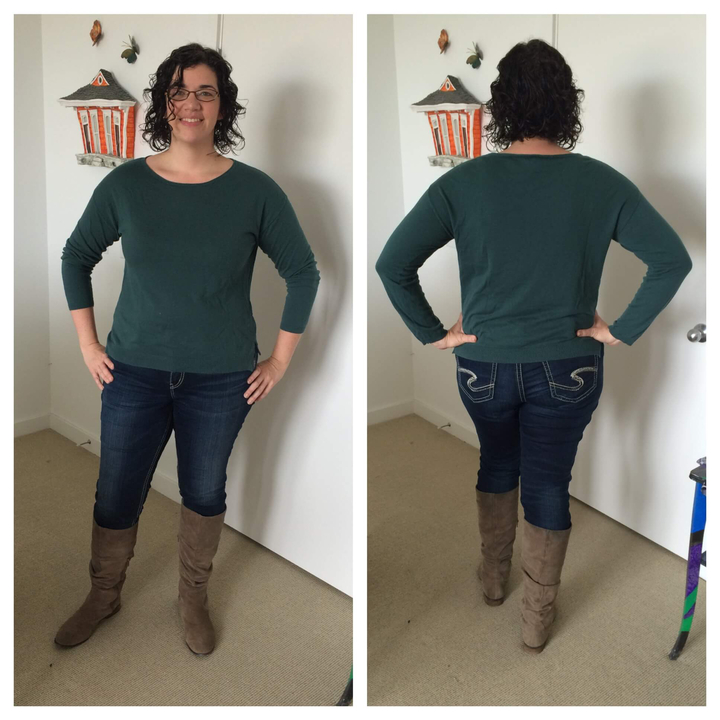 ELVI Green Boatneck Sweater 