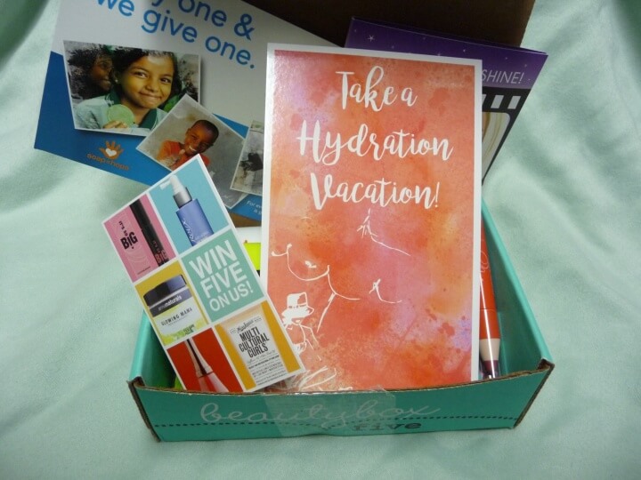 Beauty Box 5 April 2016 Subscription Box Review – Take a Hydration Vacation