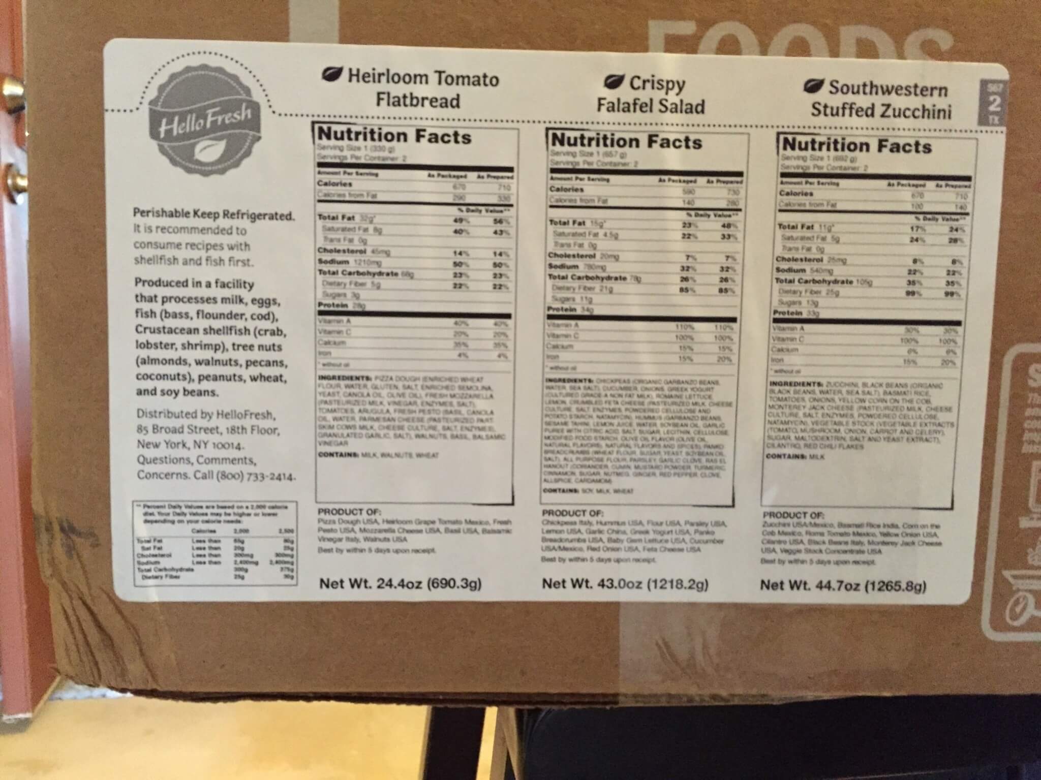 Hello Fresh Vegetarian March 2016 (1)