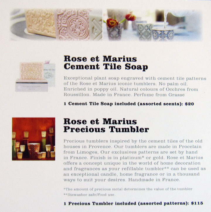 Rose et Marius Information Card 