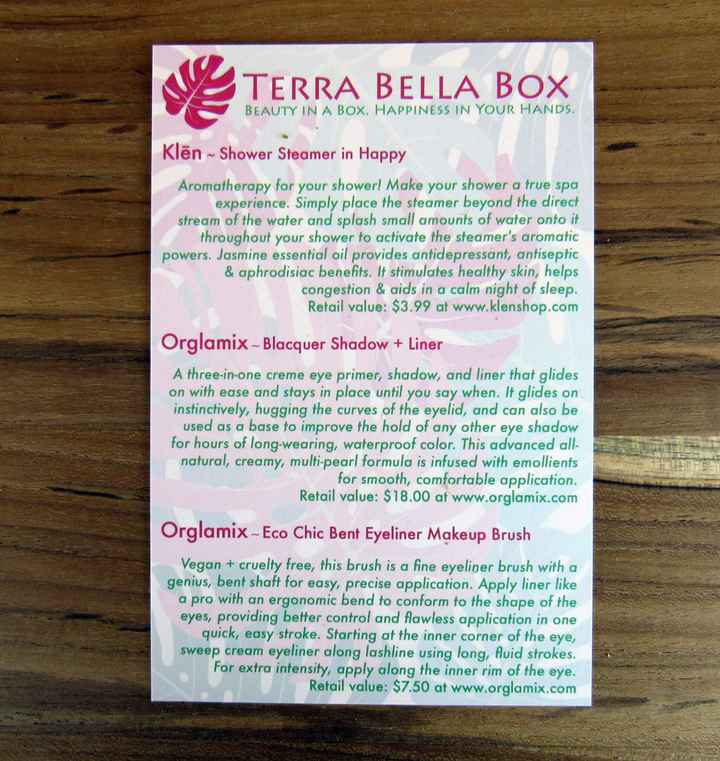 Information Card - Back