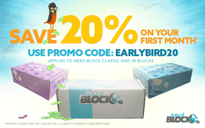 20% Off First Nerd Block or Nerd Block Jr Coupon + Spoilers!