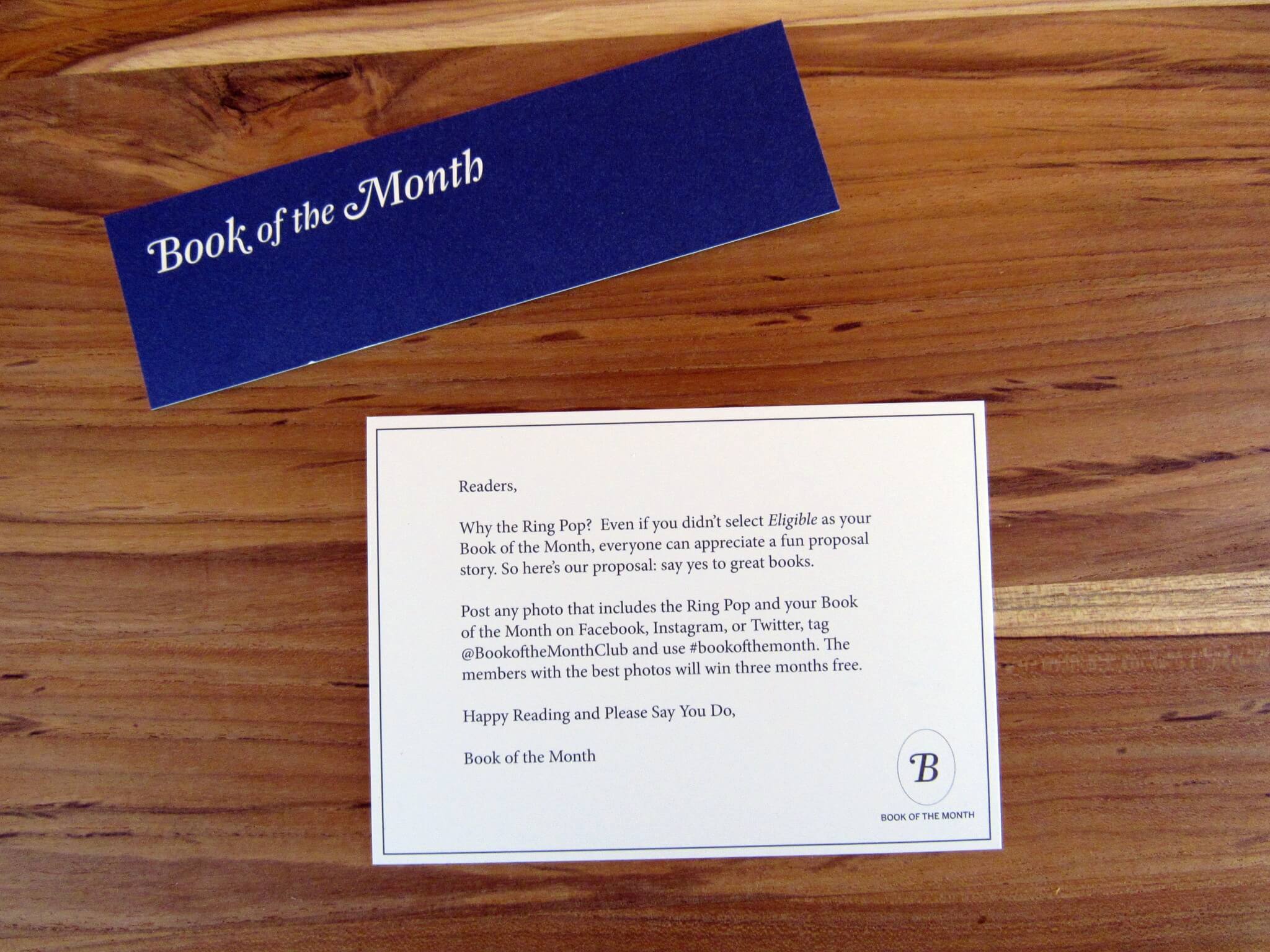 Bookmark and Curator Letter