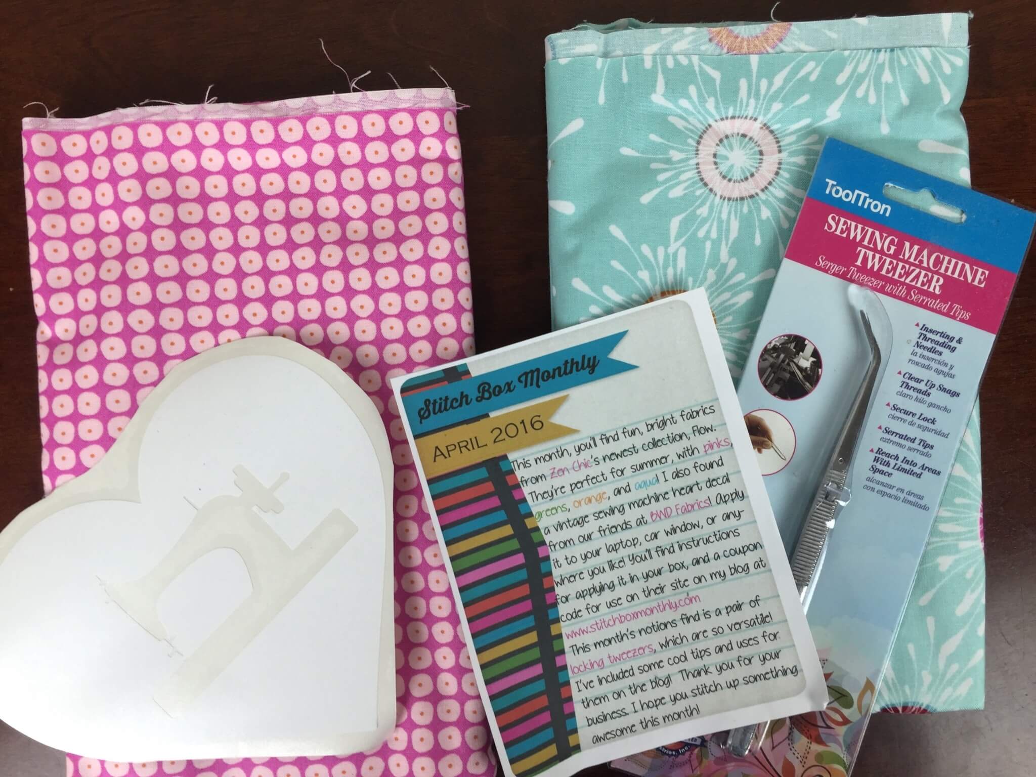 Stitch Box Monthly April 2016 Subscription Box Review