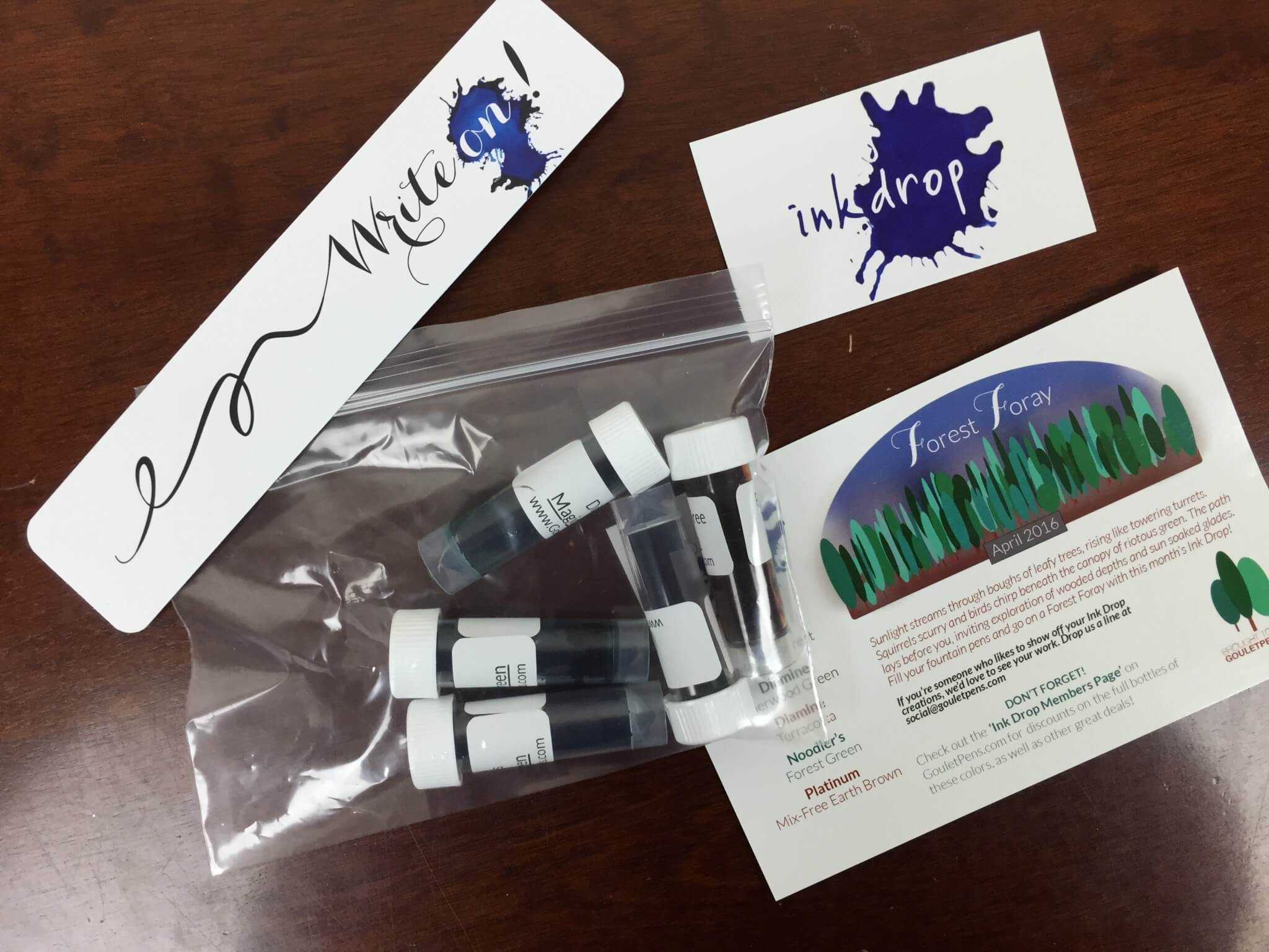 Goulet Pens Ink Drop Box April 2016 review
