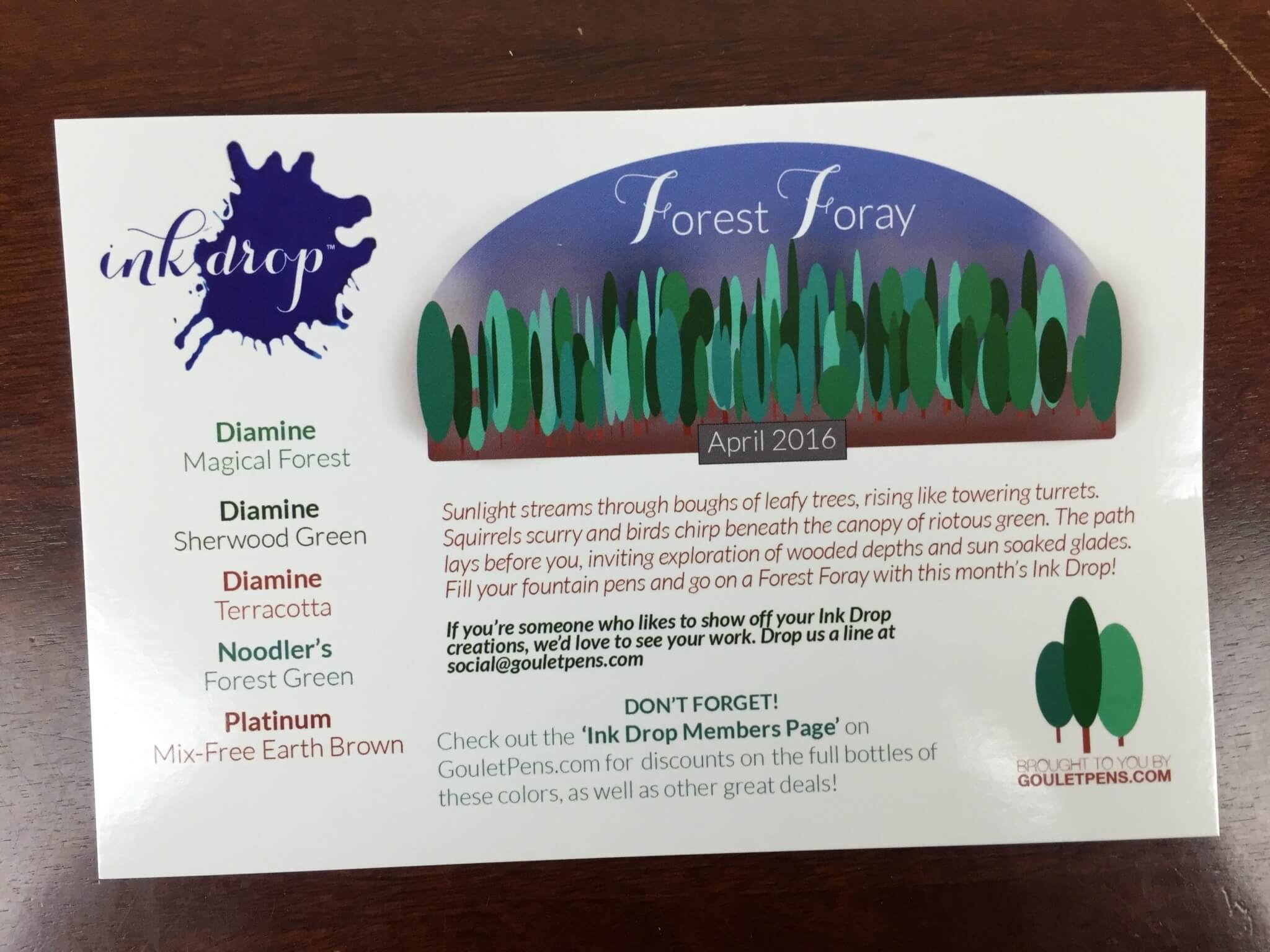 Goulet Pens Ink Drop Box April 2016 (1)