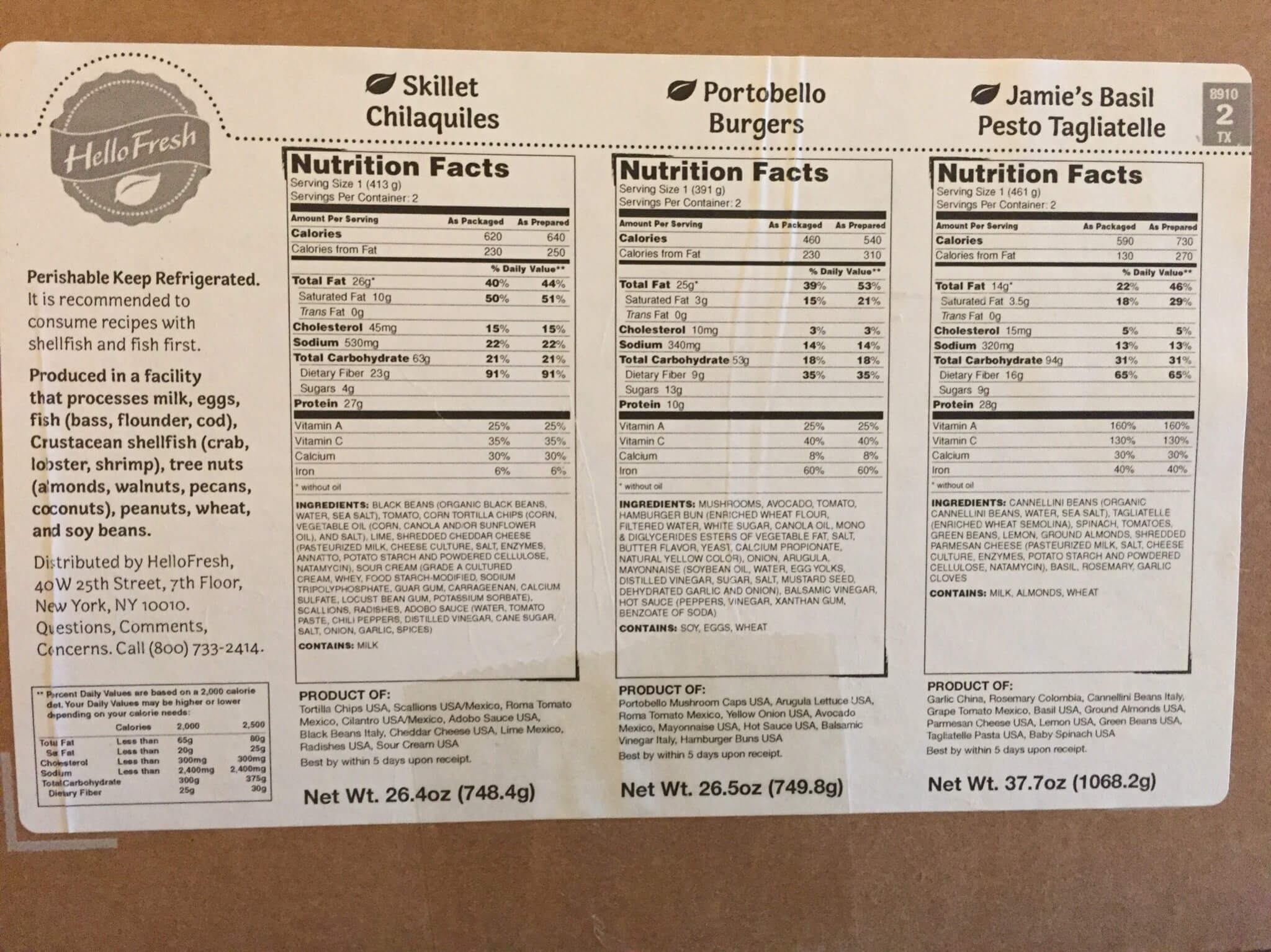 Hello Fresh Veggie Box June 2016