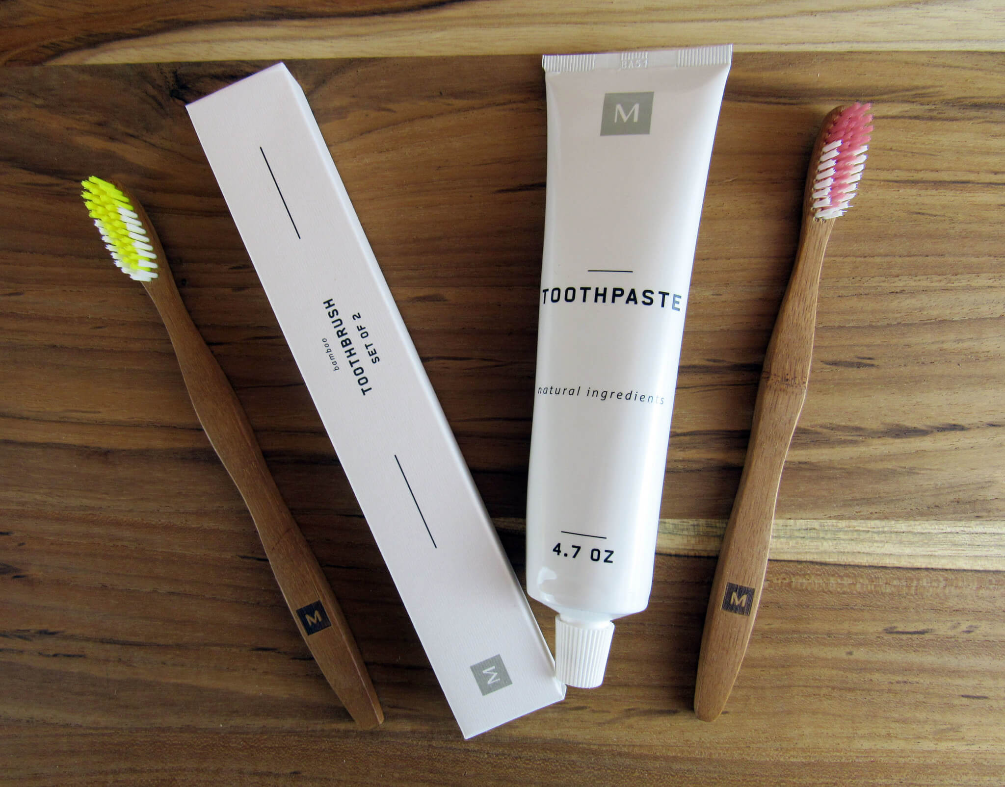 Toothbrush and toothpaste