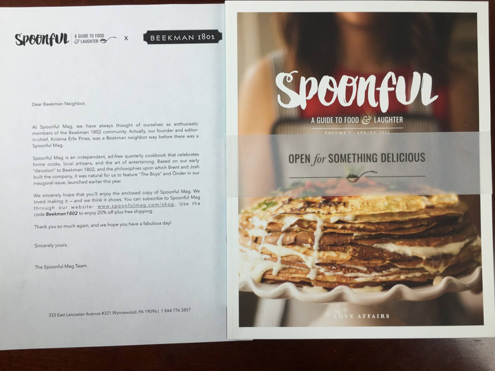 Beekman 1802 Specialty Food Club Box June 2016 (1)