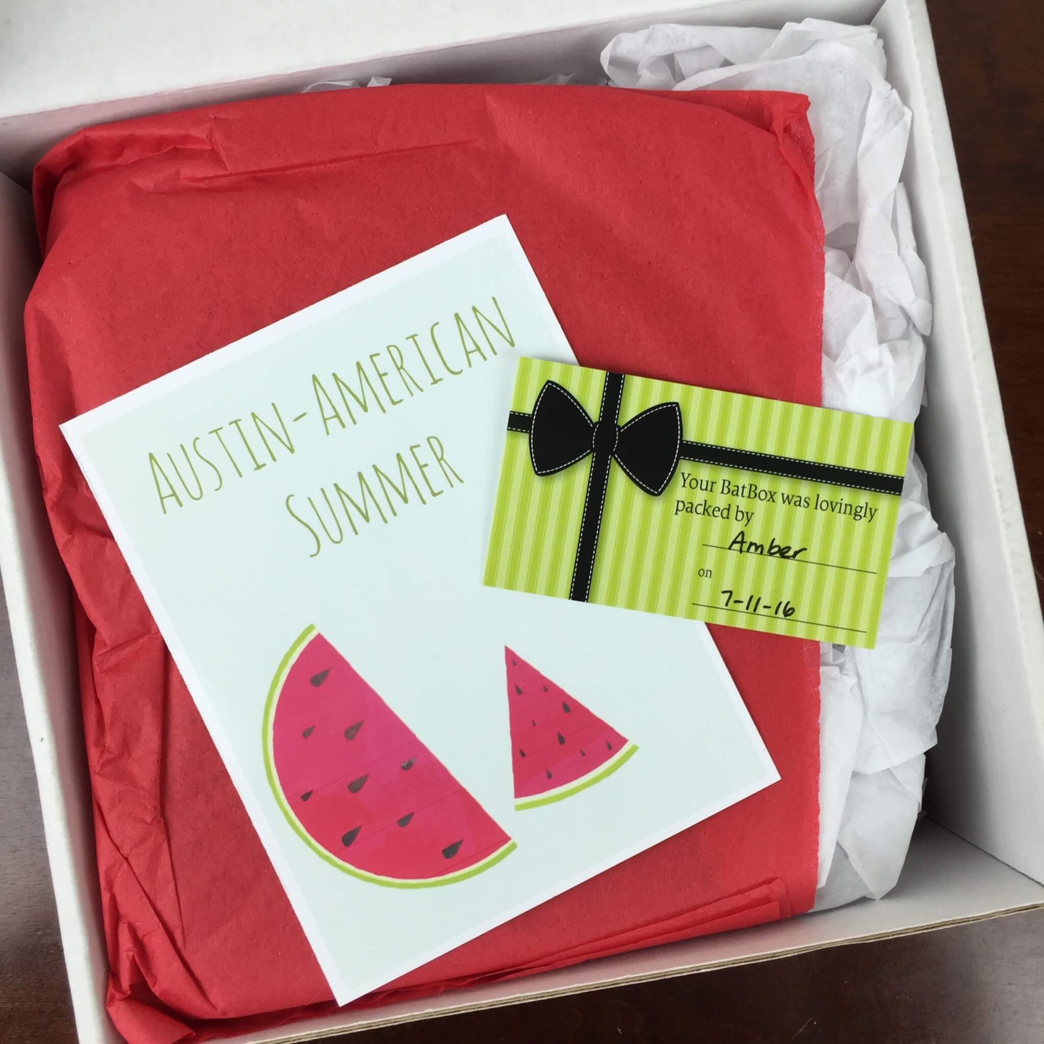 Austin BatBox July 2016 unboxing