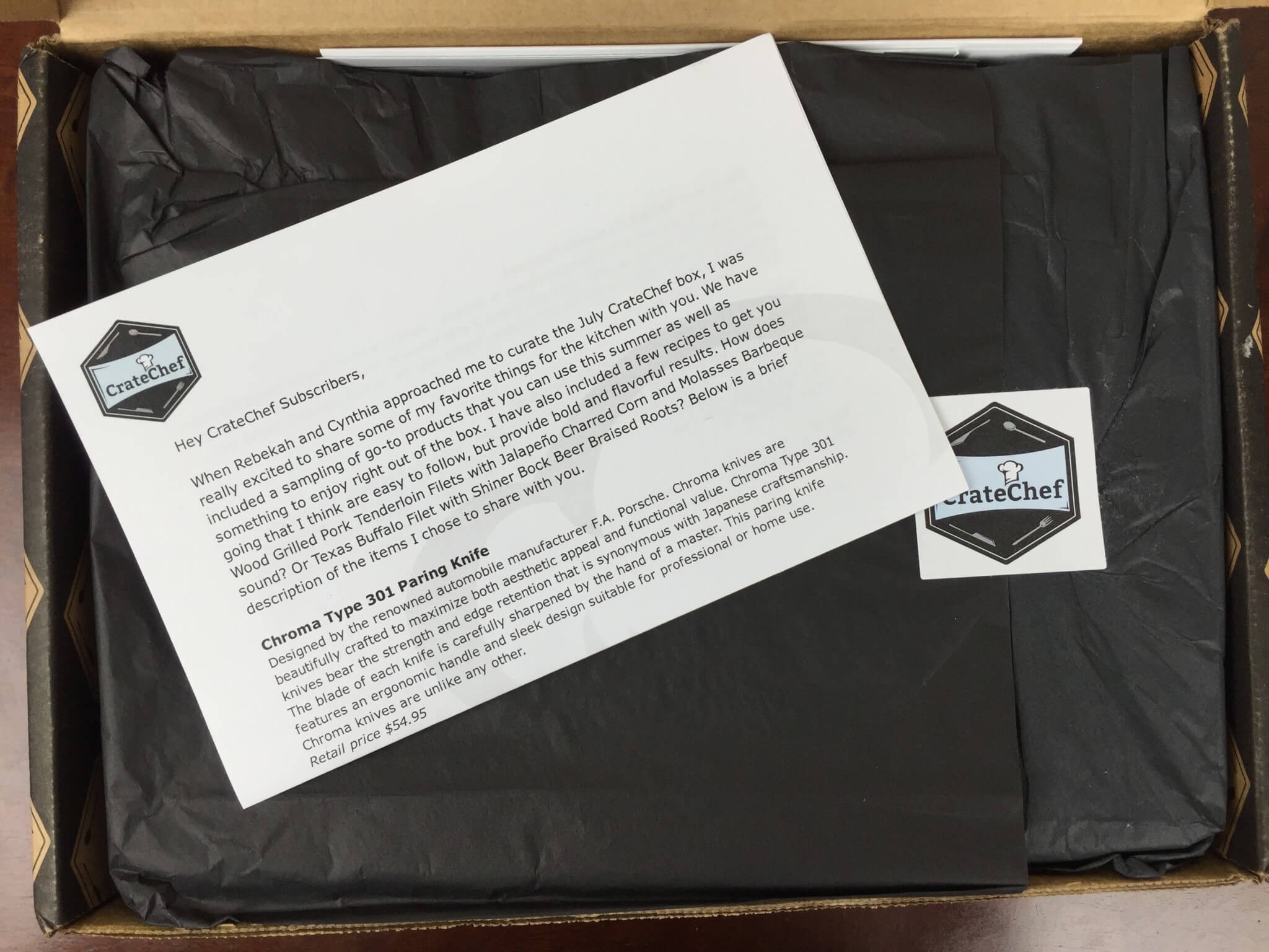 Crate Chef July 2016 unboxing