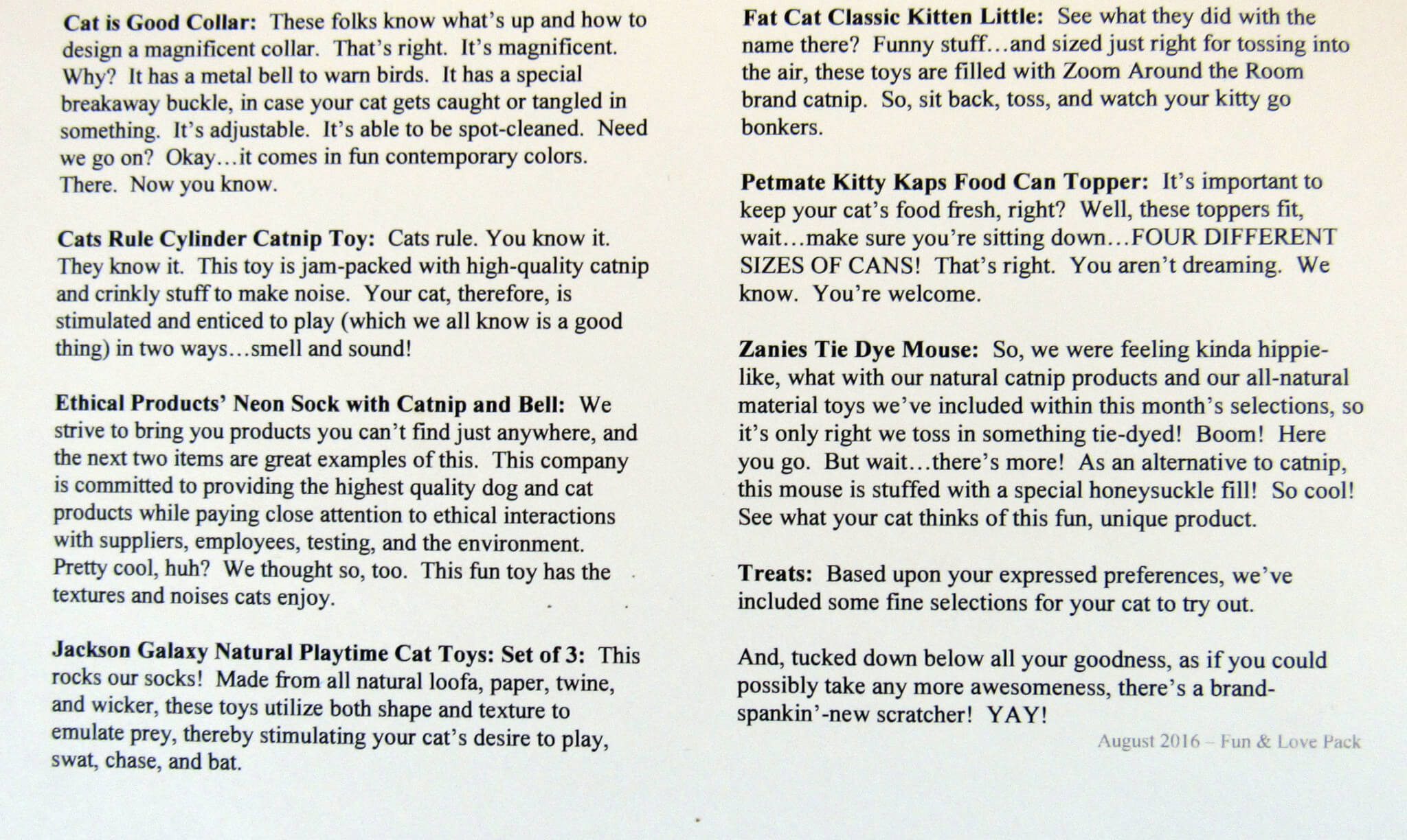 Information Card