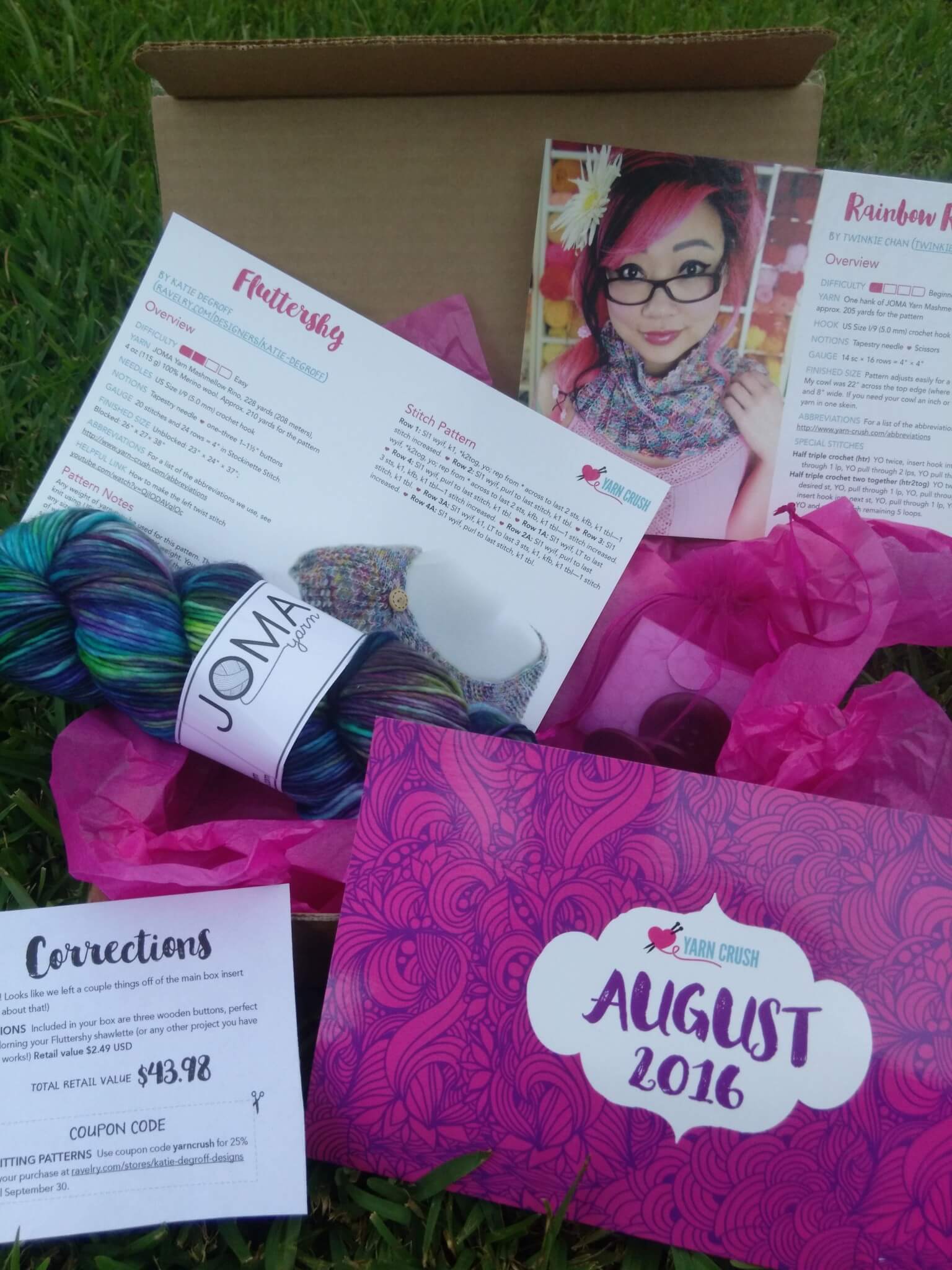 Yarn Crush Subscription Box Review & Coupon – August 2016