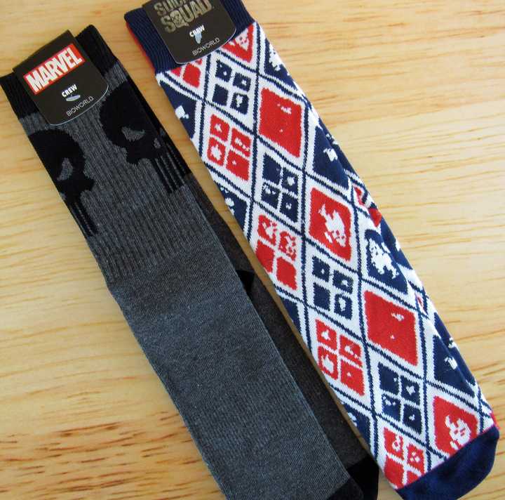 Punisher Socks and Suicide Squad Socks